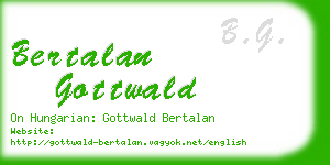 bertalan gottwald business card